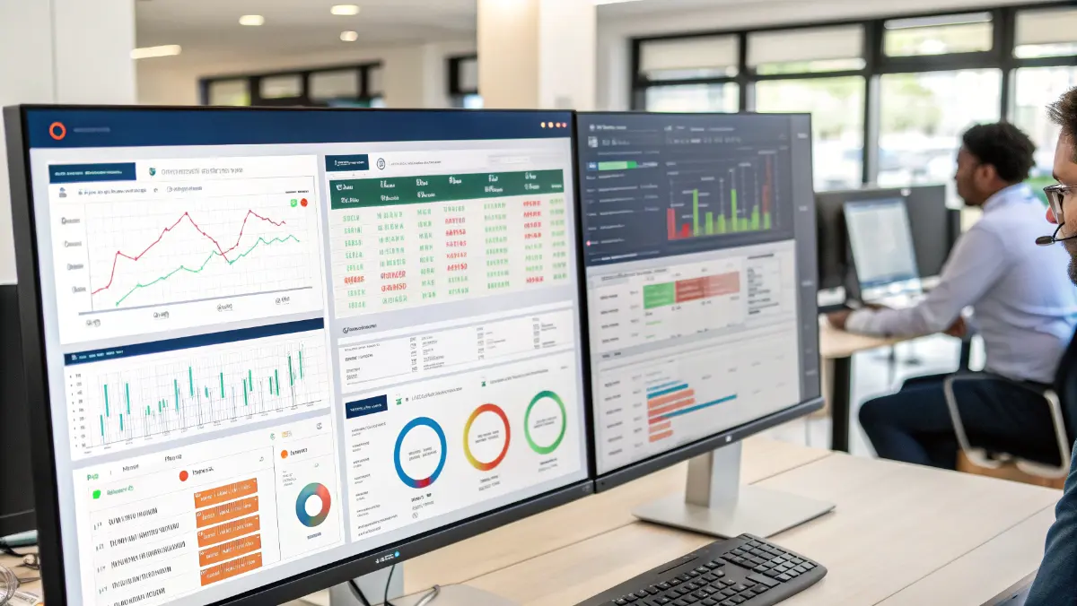 Regulatory compliance dashboard showing real-time transaction monitoring and automated reporting workflows